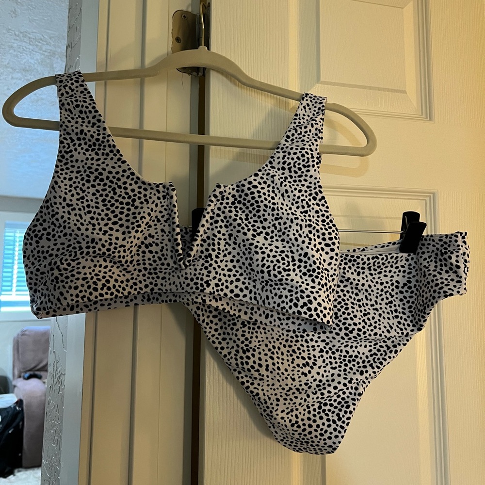 Animal Print Bikini Swimsuit Size L